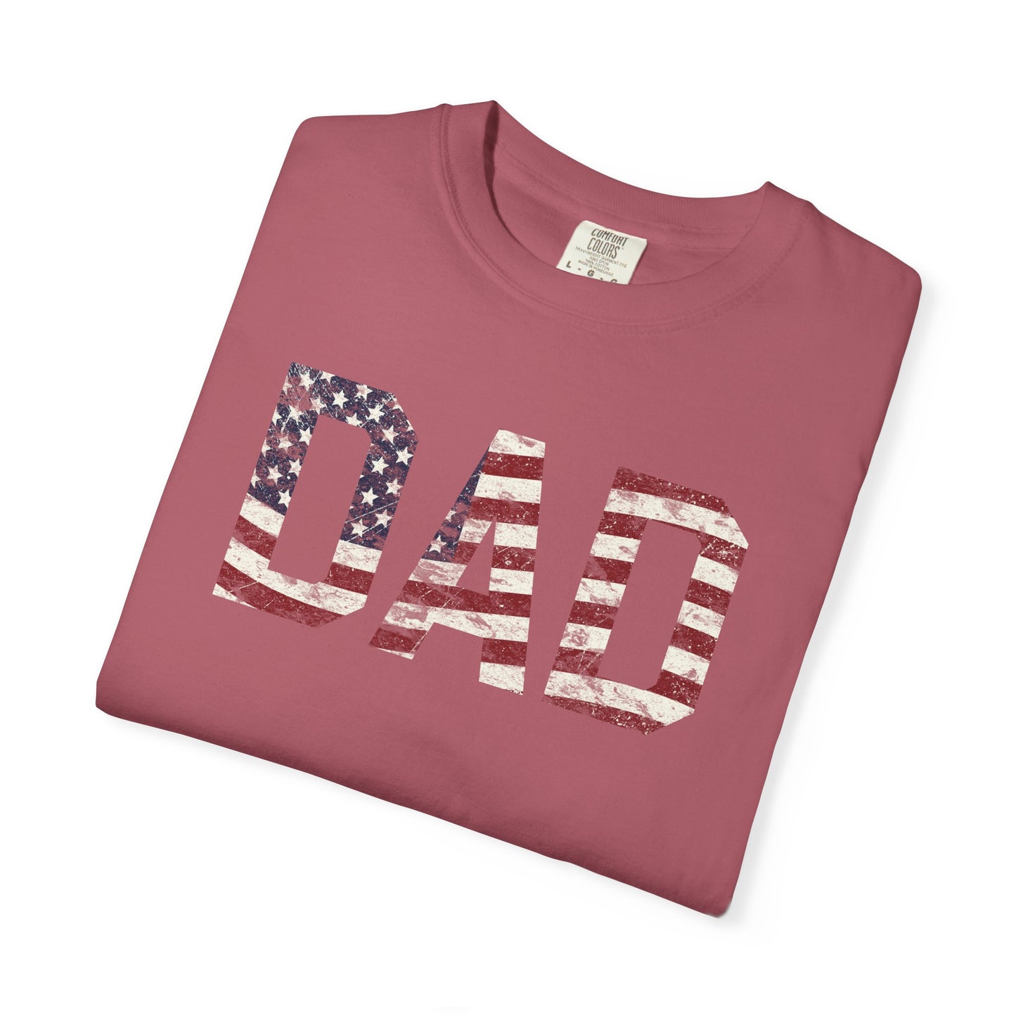 Dad 4th of July Shirt Comfort Colors®  Independence Day Patriotic Mom Dad Gift Exhausted but Free USA Humor Shirt