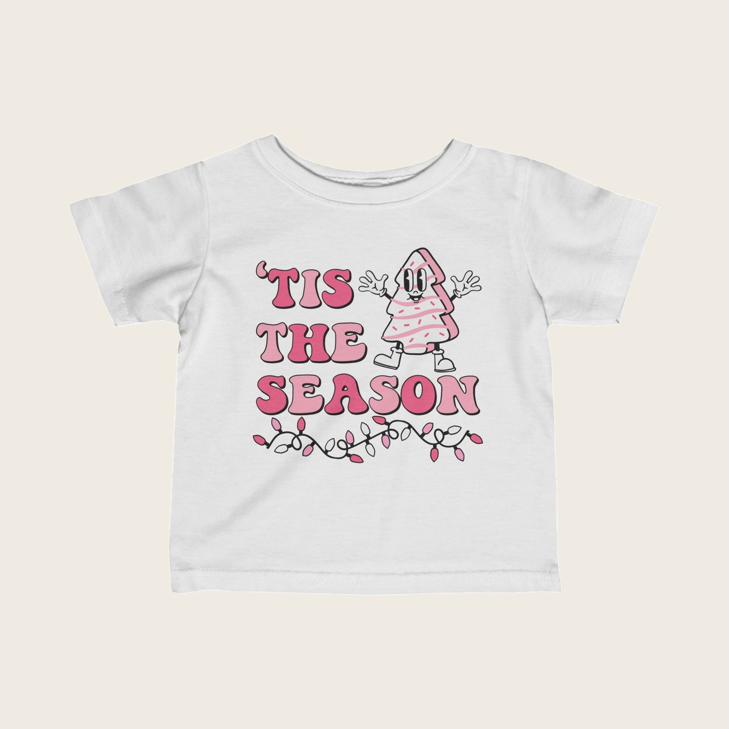 Christmas Infant Tee - This Is The Season Pink