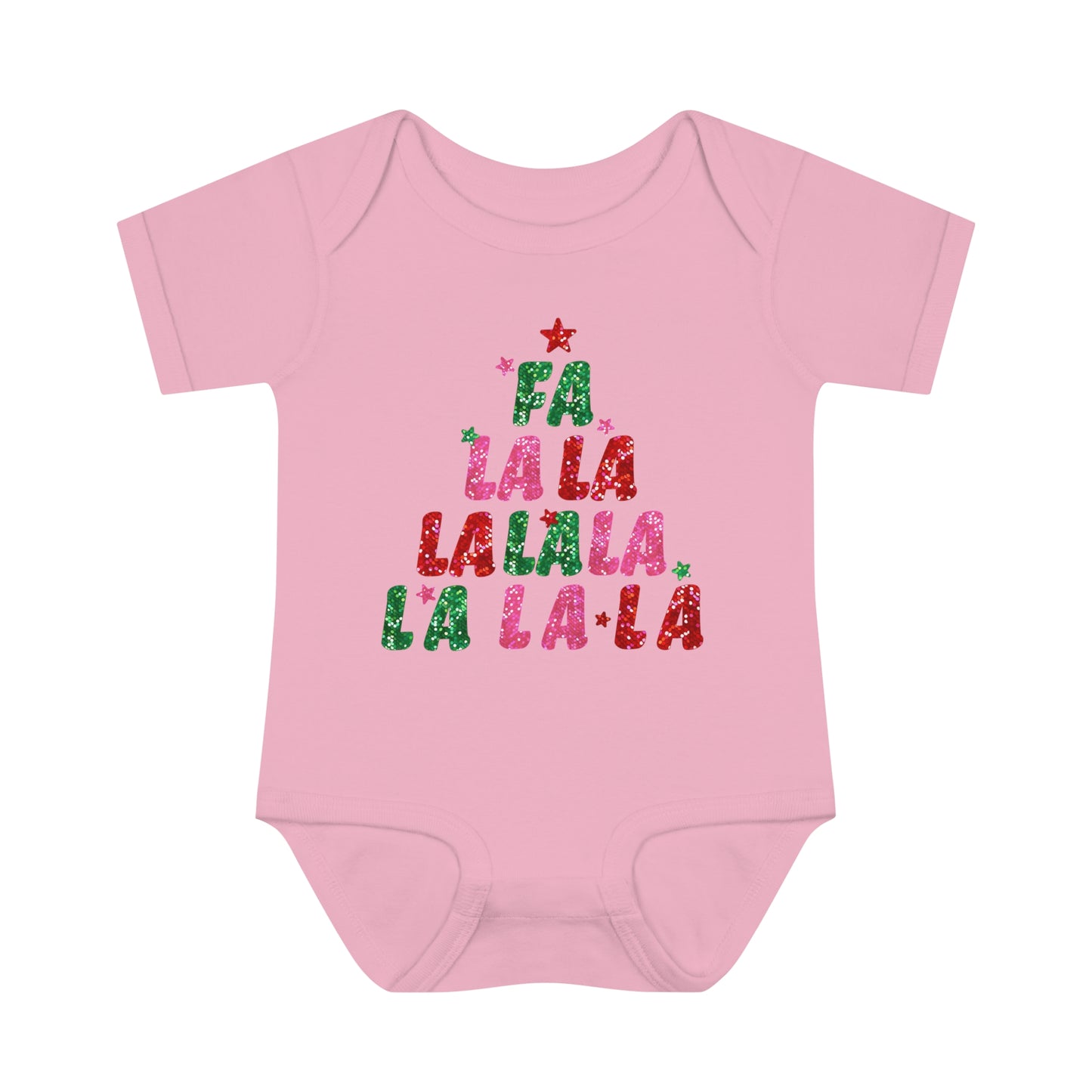 Baby Bodysuit Merry Christmas Infant Rib Jumpsuit Fa La La