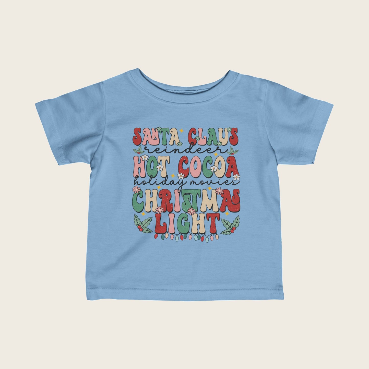 Infant Tee - Santa And Hot Coco Design