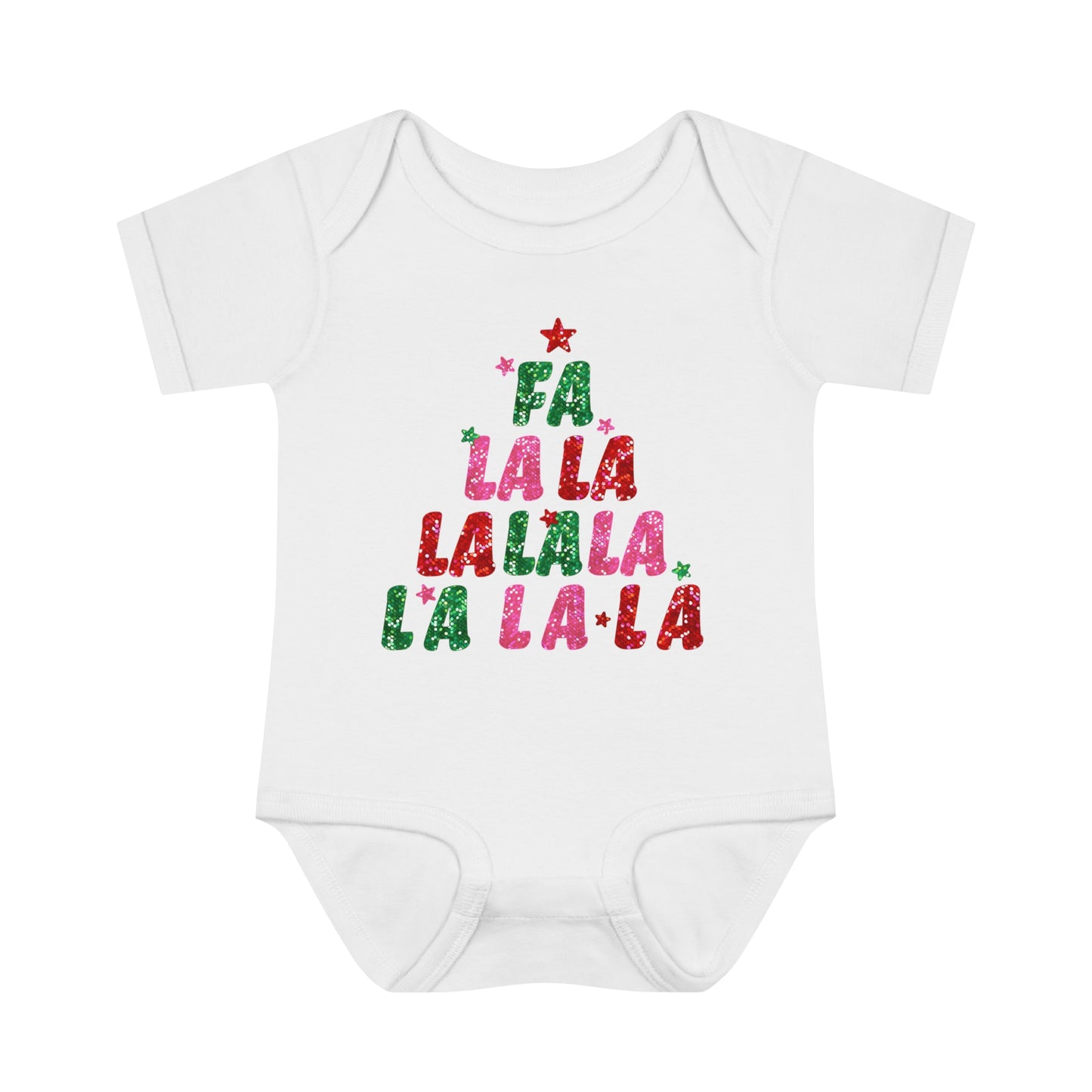 Baby Bodysuit Merry Christmas Infant Rib Jumpsuit Fa La La