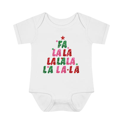 Baby Bodysuit Merry Christmas Infant Rib Jumpsuit Fa La La