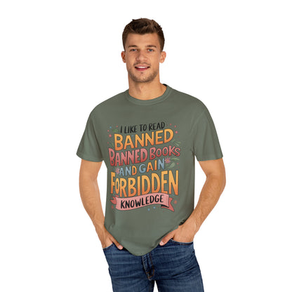 I Like To Read Banned Books Shirt Banned Books Comfort Colors® Shirt Unisex Super Soft Premium Graphic T-Shirt,Reading Shirt Librarian Shirt