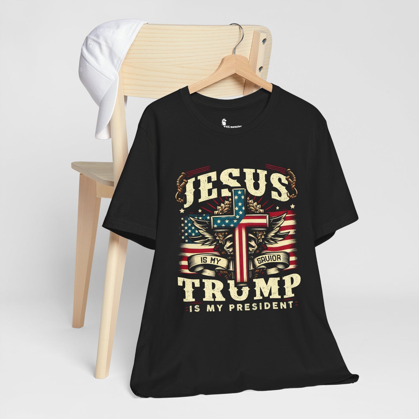 Adult Tee Jesus is my Savior, and Trump is my President