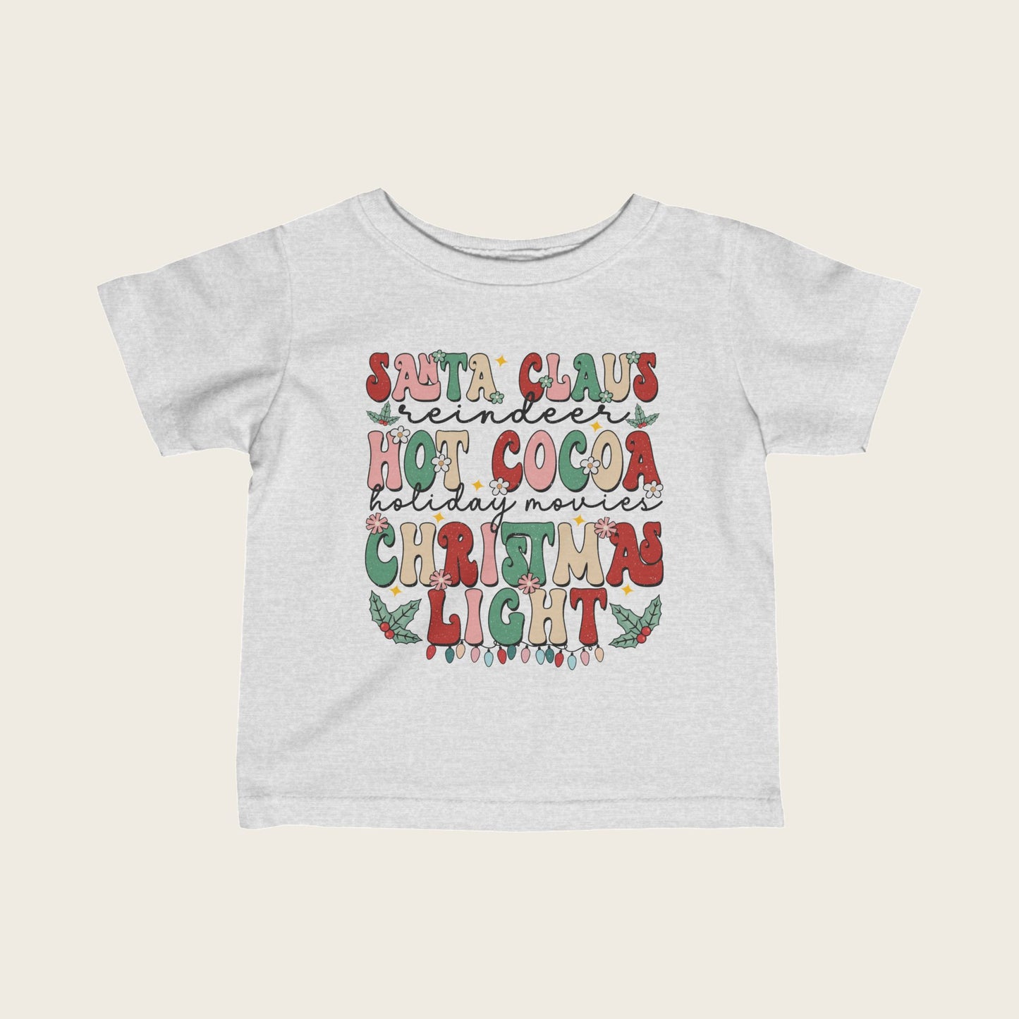 Infant Tee - Santa And Hot Coco Design