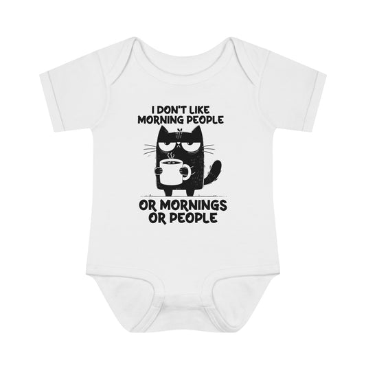 Baby Bodysuit Infant Rib Jumpsuit Don't Like Morning People