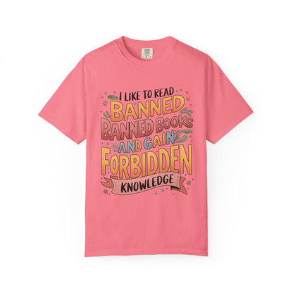 I Like To Read Banned Books Shirt Banned Books Comfort Colors® Shirt Unisex Super Soft Premium Graphic T-Shirt,Reading Shirt Librarian Shirt