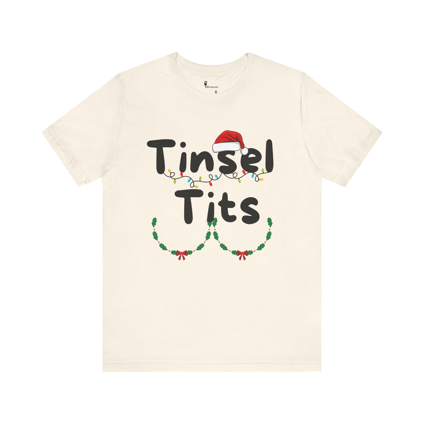 Christmas Couple Funny T-Shirt Tinsel Tits XXS02