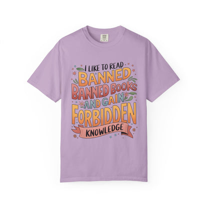 I Like To Read Banned Books Shirt Banned Books Comfort Colors® Shirt Unisex Super Soft Premium Graphic T-Shirt,Reading Shirt Librarian Shirt
