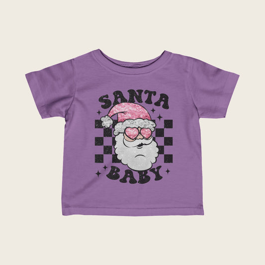 Christmas Infant Tee - Shining Santa Baby