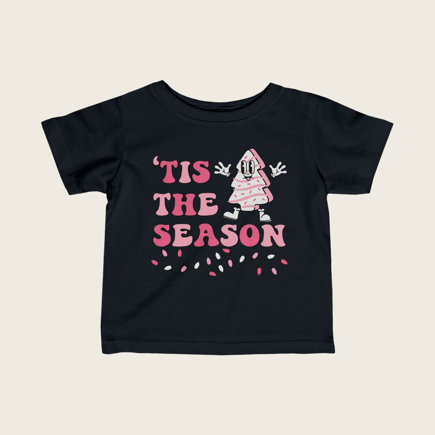 Christmas Infant Tee - This Is The Season Pink