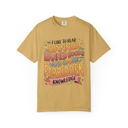 I Like To Read Banned Books Shirt Banned Books Comfort Colors® Shirt Unisex Super Soft Premium Graphic T-Shirt,Reading Shirt Librarian Shirt