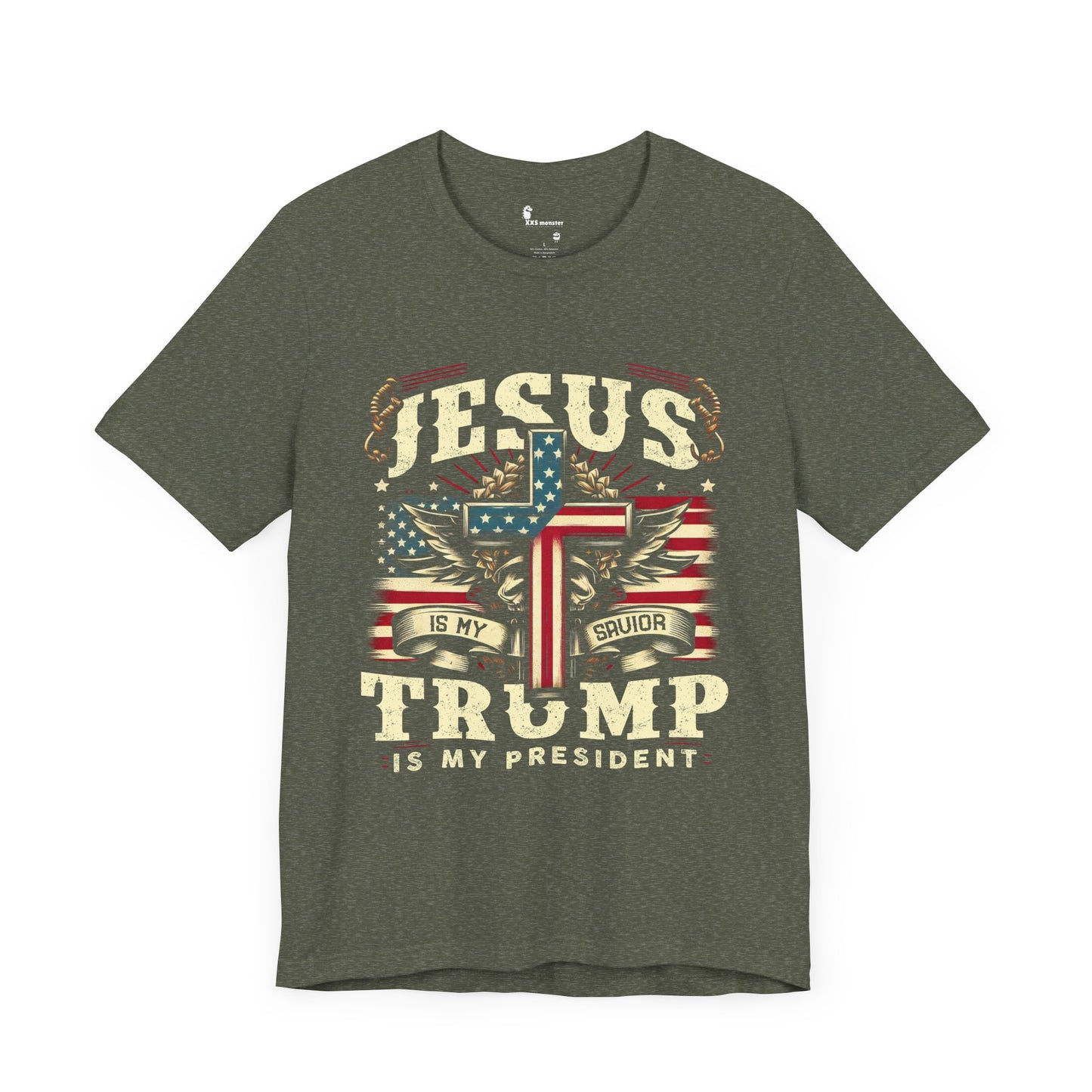 Adult Tee Jesus is my Savior, and Trump is my President