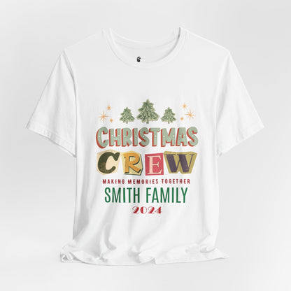 Personalized Christmas Family Tee Shirt Christmas Crew Family Tshirt 2024 (Adult)