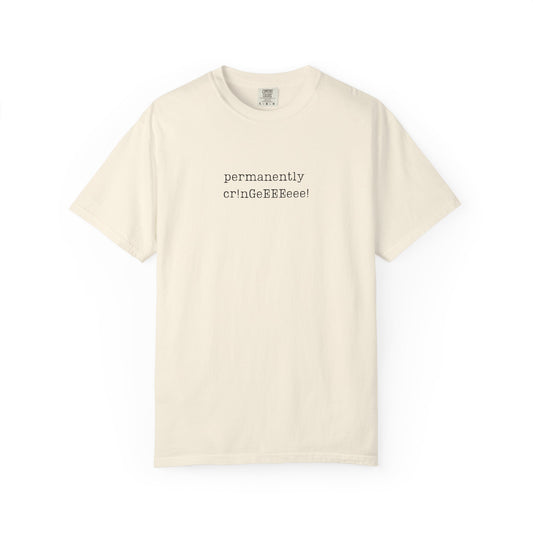 Permanently Cringe Comfort Colors® Tshirt Soft Retro Tee | Weirdcore Funny Gen Z Gift For Mom Dad, Cowboy Frog Shirt Unhinged TShirt Gift