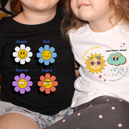 Emotion Toddler Tee Feelings Shirt for 2-4-Year-Olds