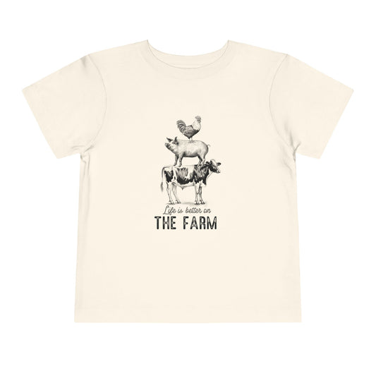 Farm Toddler Tee Life Is Better On The Farm