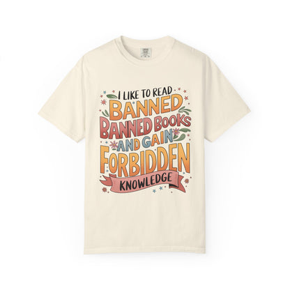 I Like To Read Banned Books Shirt Banned Books Comfort Colors® Shirt Unisex Super Soft Premium Graphic T-Shirt,Reading Shirt Librarian Shirt