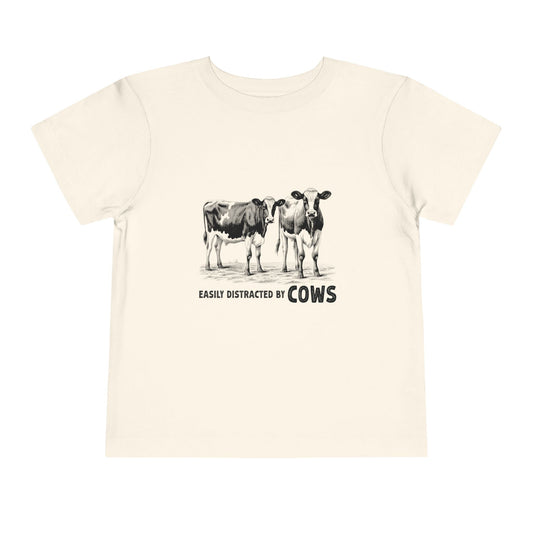 Farm Toddler Tee Easily Distracted By Cows