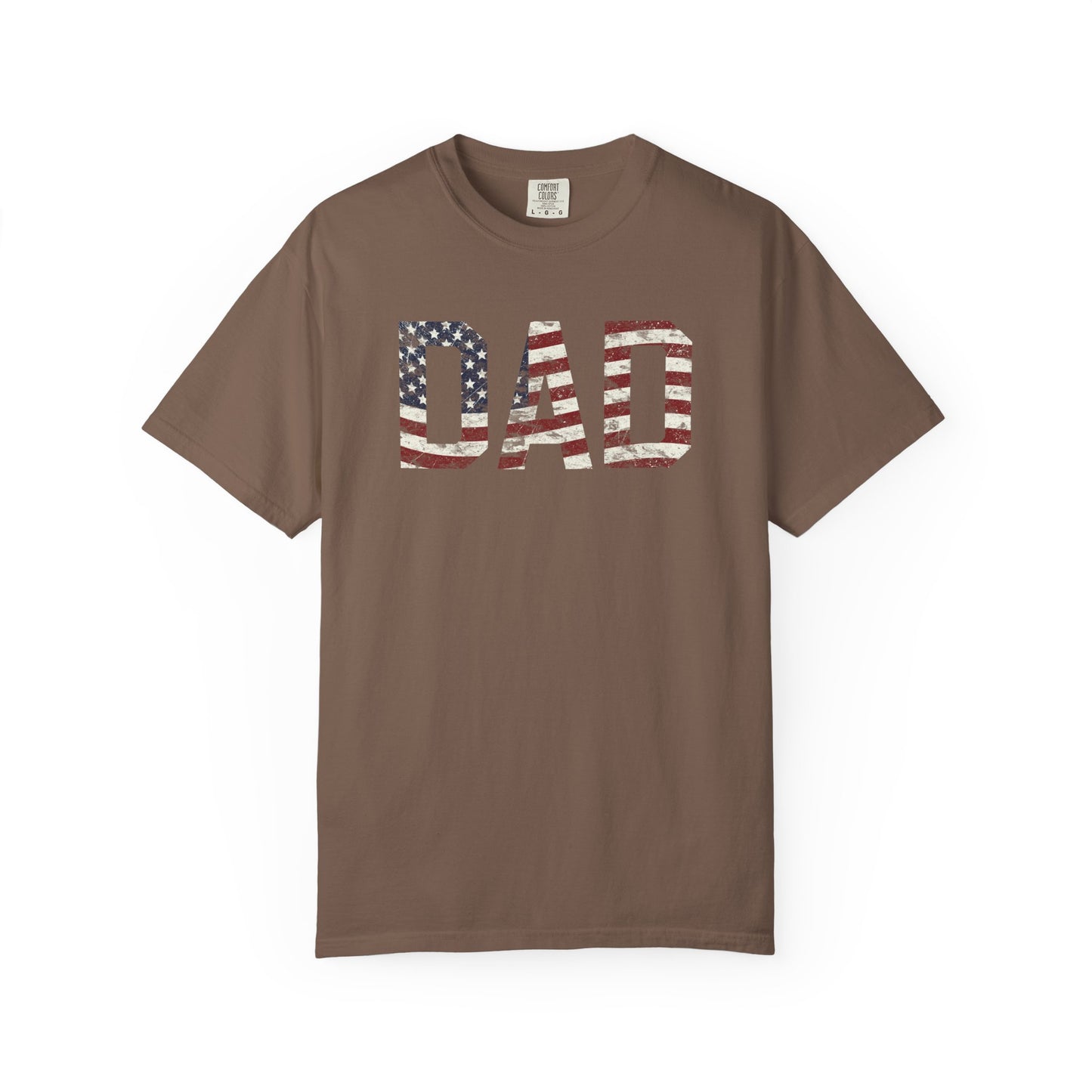 Dad 4th of July Shirt Comfort Colors®  Independence Day Patriotic Mom Dad Gift Exhausted but Free USA Humor Shirt