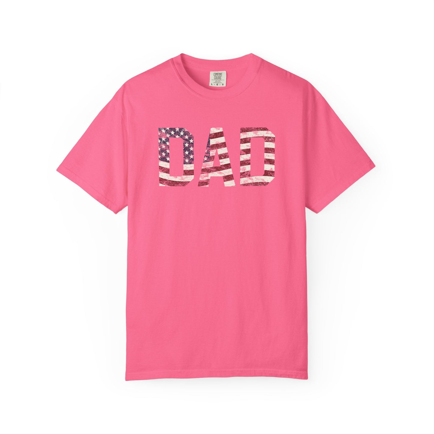 Dad 4th of July Shirt Comfort Colors®  Independence Day Patriotic Mom Dad Gift Exhausted but Free USA Humor Shirt