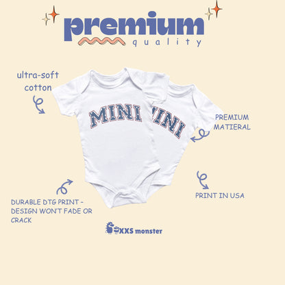 a picture of a baby's bodysuit labeled in the words