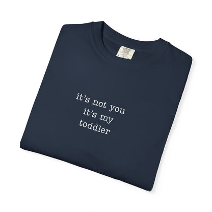 It's not you it's my toddler Funny Parenting Tee Comfort Colors® T-Shirt Meme Shirt  Humor Shirt Birthday Gift For Mama Dad