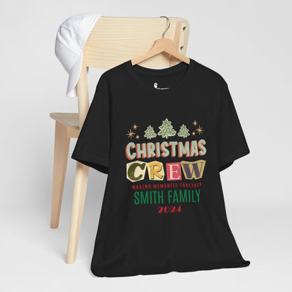 Personalized Christmas Family Tee Shirt Christmas Crew Family Tshirt 2024 (Adult)