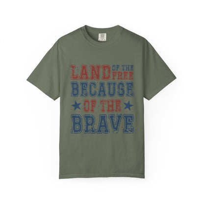 Land Of Free Shirt 4th of July Shirt Comfort Colors®  Independence Day Patriotic Mom Dad Gift Exhausted but Free USA Humor Shirt