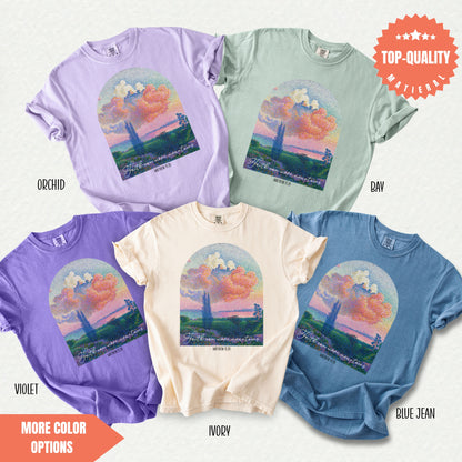 a group of four t - shirts with a picture of a tree