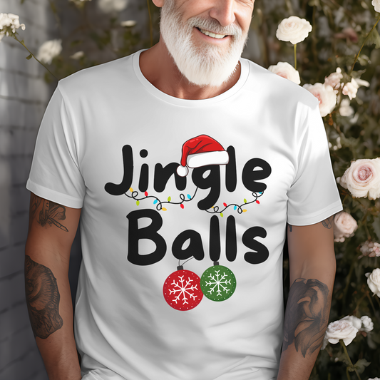 Christmas Couple Funny T-Shirt Jingle Balls XXS02