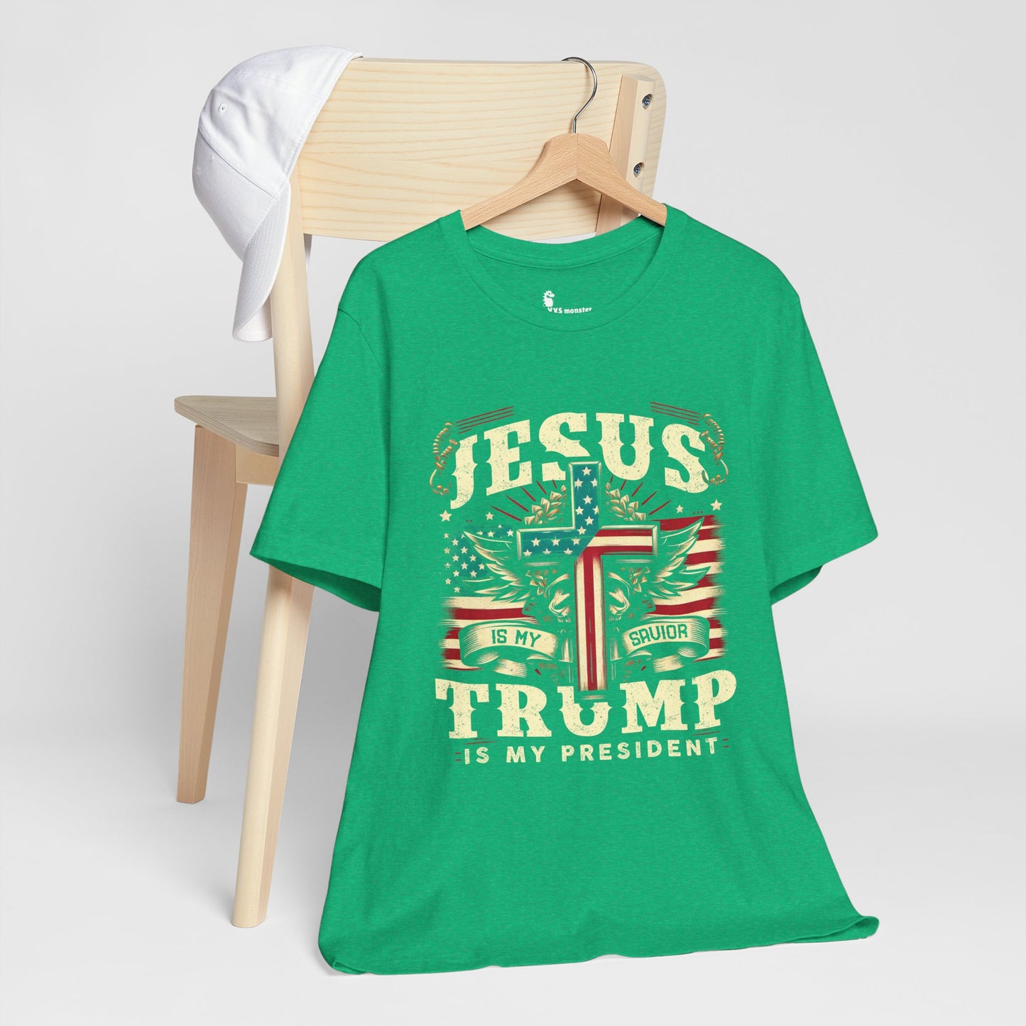 Adult Tee Jesus is my Savior, and Trump is my President