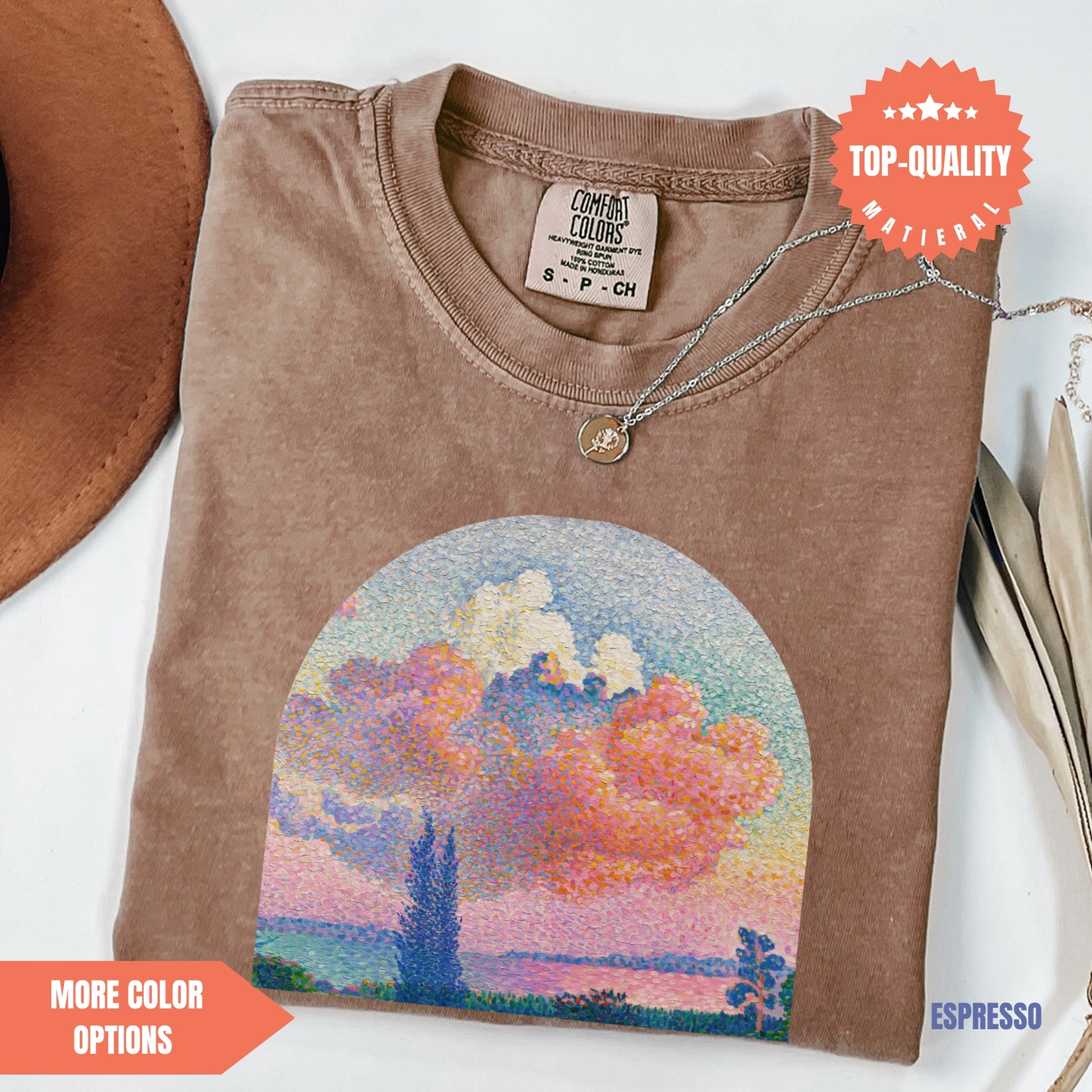 a t - shirt with a picture of a desert scene on it