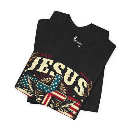 Adult Tee Jesus is my Savior, and Trump is my President