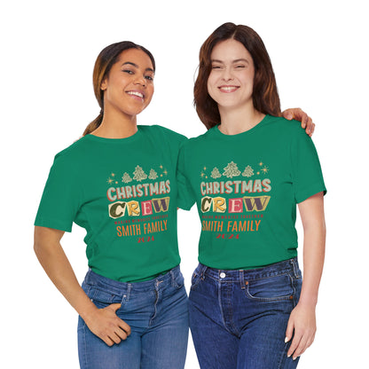 Personalized Christmas Family Tee Shirt Christmas Crew Family Tshirt 2024 (Adult)