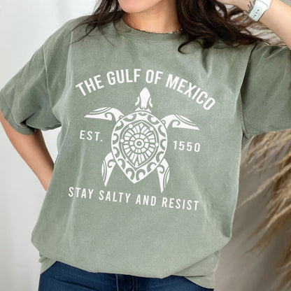Gulf Of Mexico Stay Salty Resistance Tee Comfort Colors® Oversized