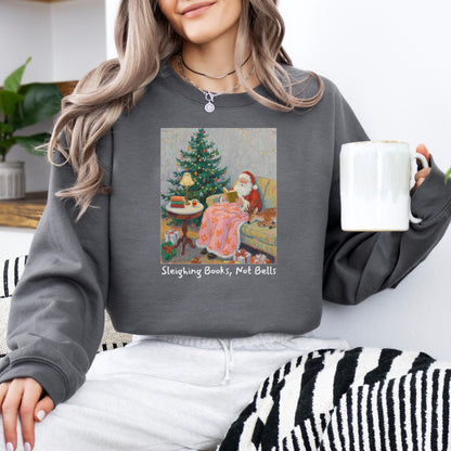 Christmas Sweatshirt Sleighing Books, Not Bells
