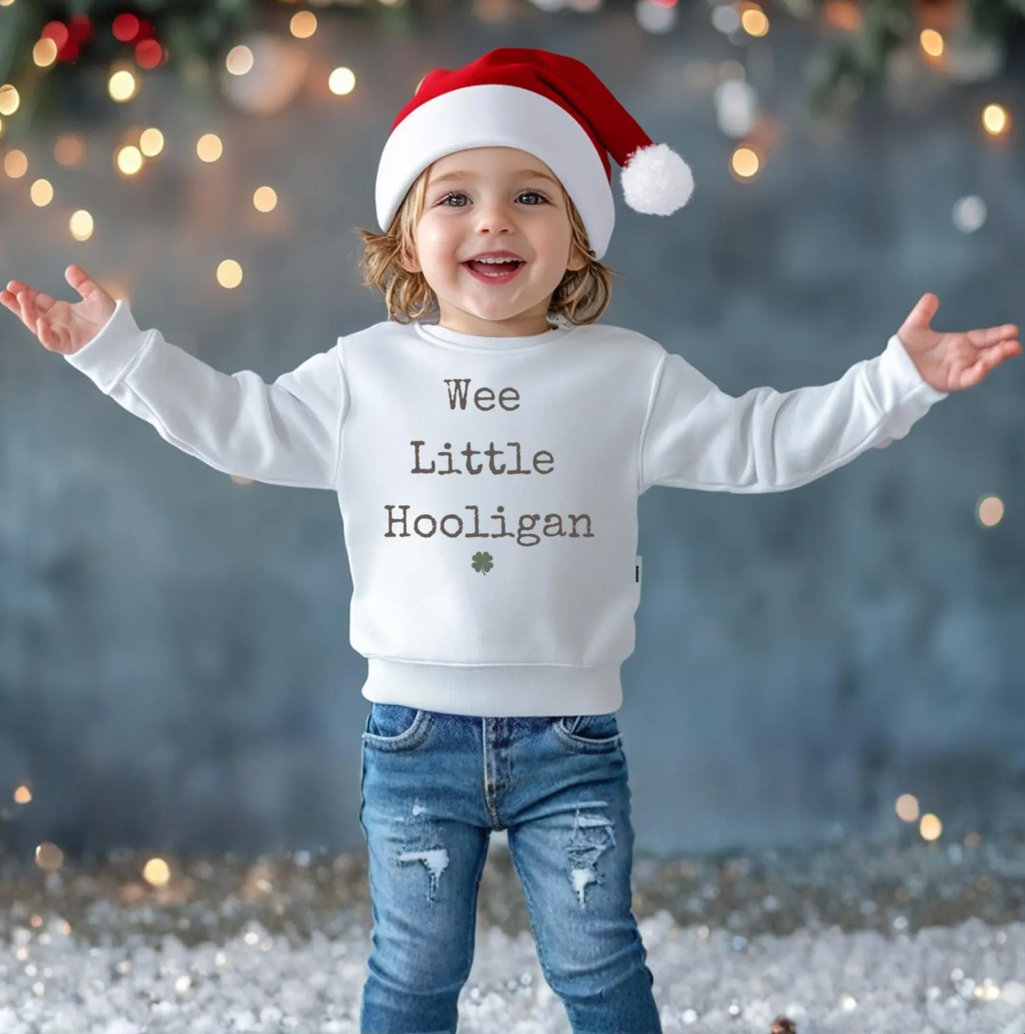Toddler Sweatshirt with 'Wee Little Hooligan'