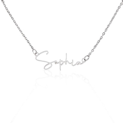 Dainty Minimalist Name Necklace 18K Gold