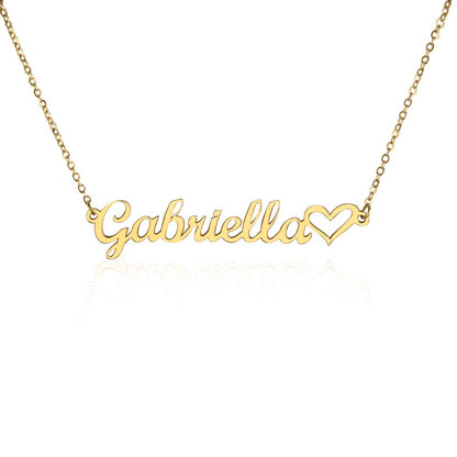 Custom Name Necklace With Heart