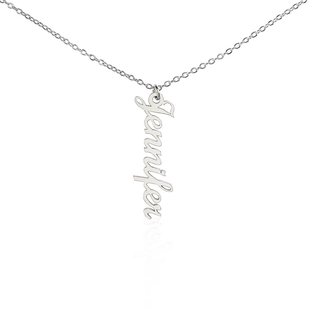 Dainty Minimalist Bold Name Necklace 18K Gold