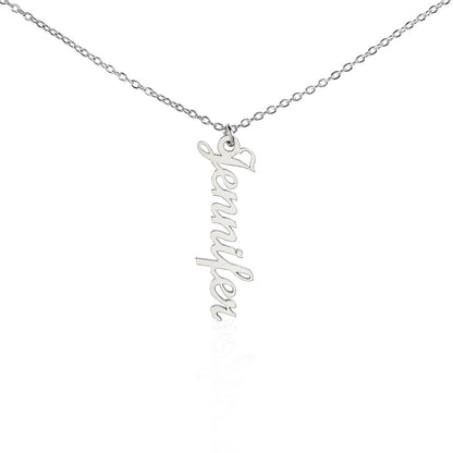 Dainty Minimalist Bold Name Necklace 18K Gold