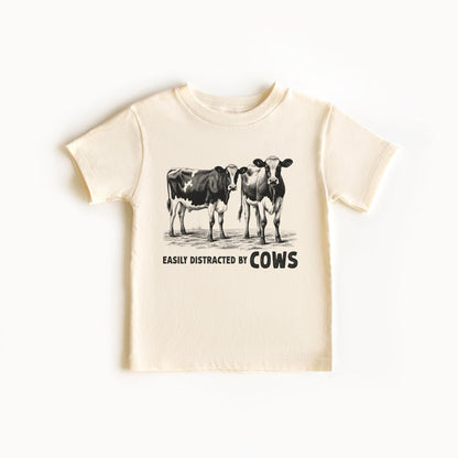 Farm Toddler Tee Easily Distracted By Cows