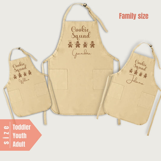 Personalized Name Family Baking Apron Cookie Squad