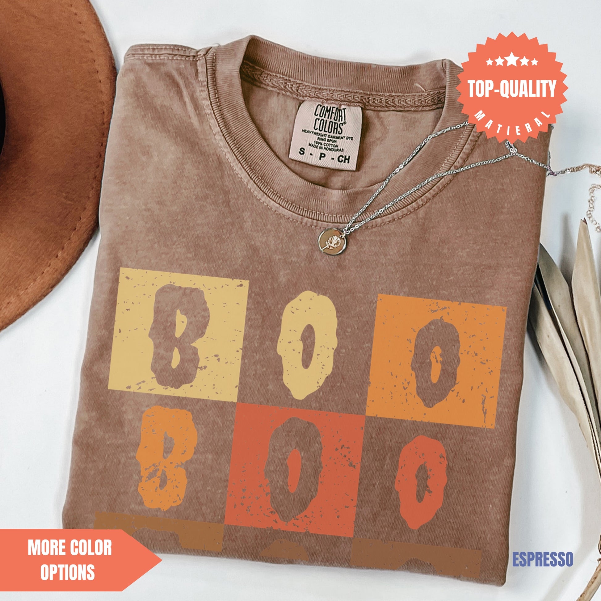 a t - shirt with the words boo on it