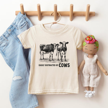 Farm Toddler Tee Easily Distracted By Cows