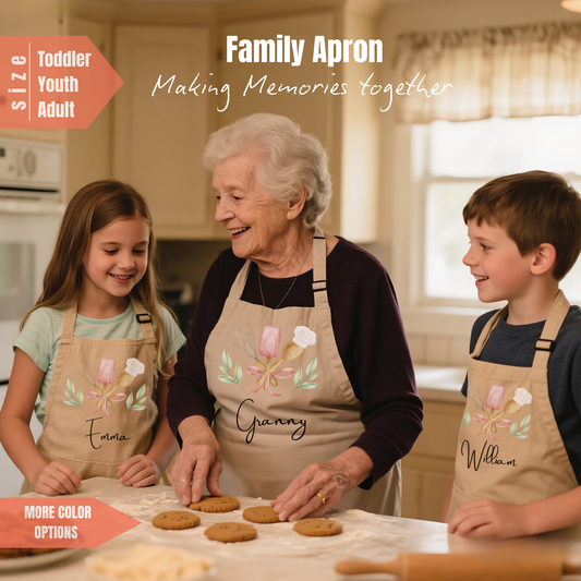 Personalized Name Family Baking Apron