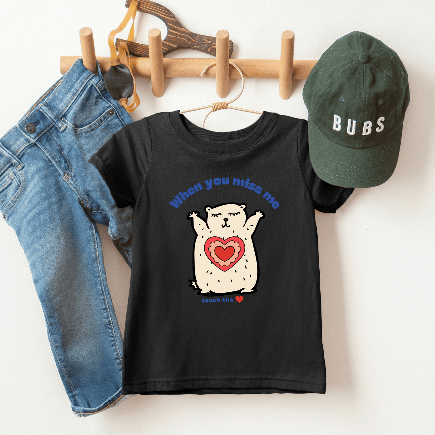 Hug Bear Heart Emotion Toddler Tee Feelings Shirt for 2-5-Year-Olds 02
