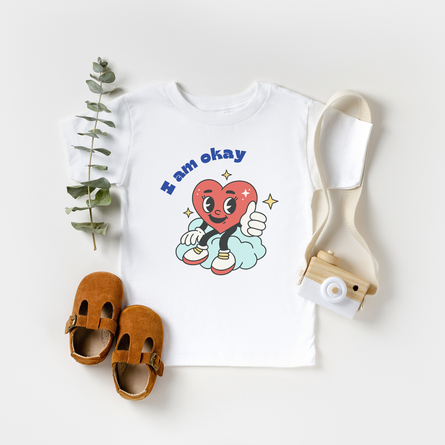 I am Okay Emotion Toddler Tee Feelings Shirt for 2-5-Year-Olds