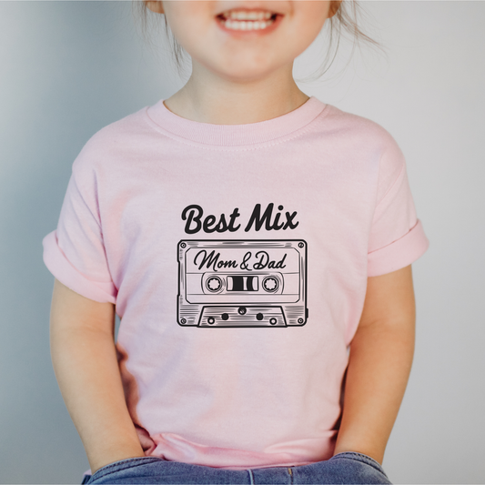 Best Mix Mom And Dad Toddler Tee Short Sleeve Shirt